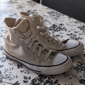 Converse Beige High-Top Sneakers